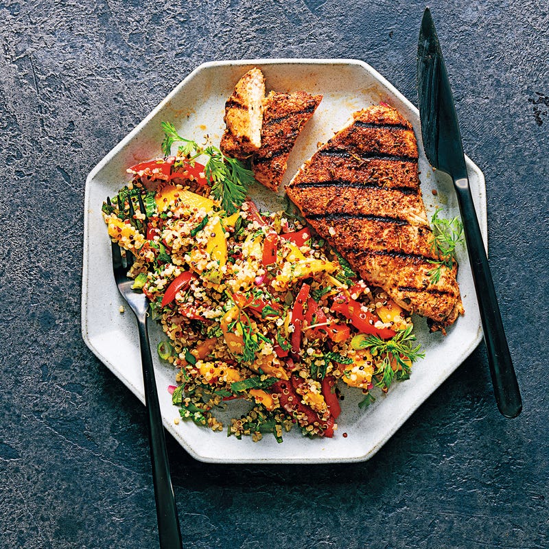 Photo of Jerk chicken with quinoa, mint & mango salad by WW