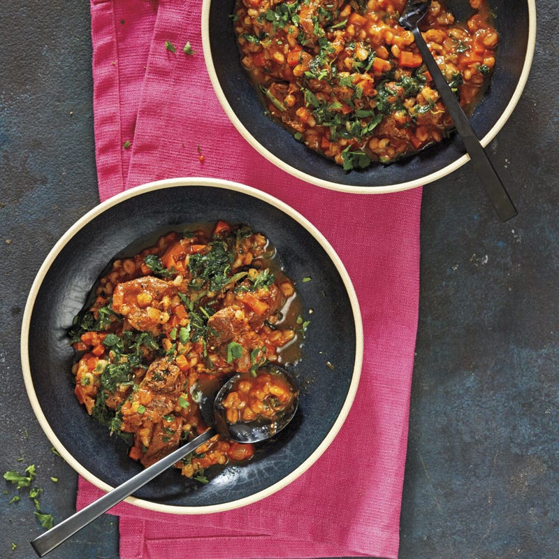Hearty beef-barley stew