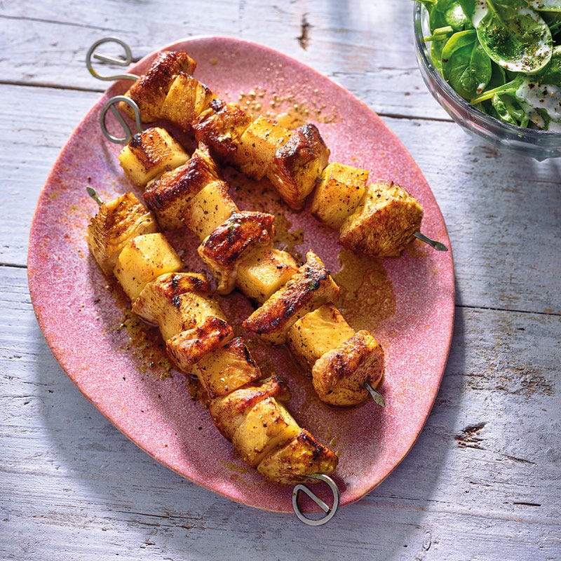 Puten-Ananas-Spieße