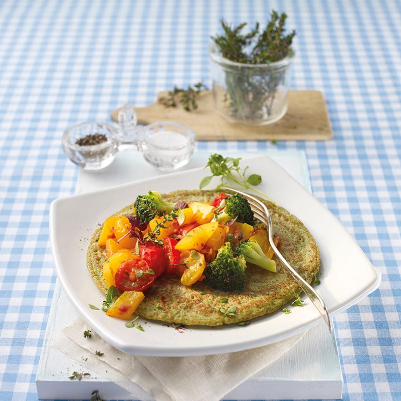 Foto van Kleurrijke groentepannenkoeken door WW