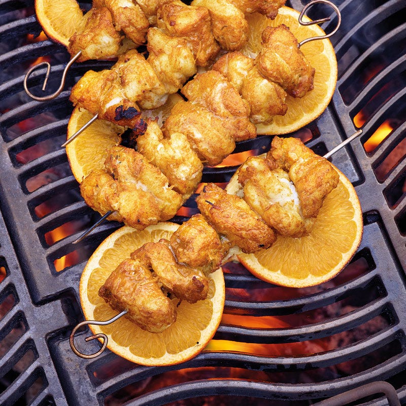 Indische Fischspieße