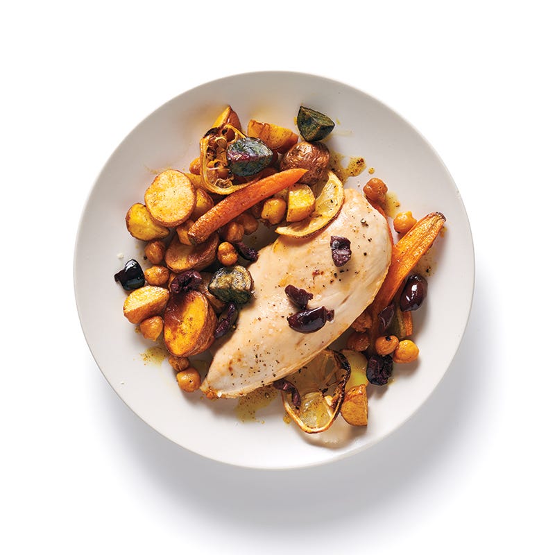 Moroccan sheet pan chicken