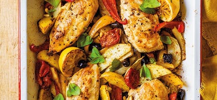 Italian chicken tray bake