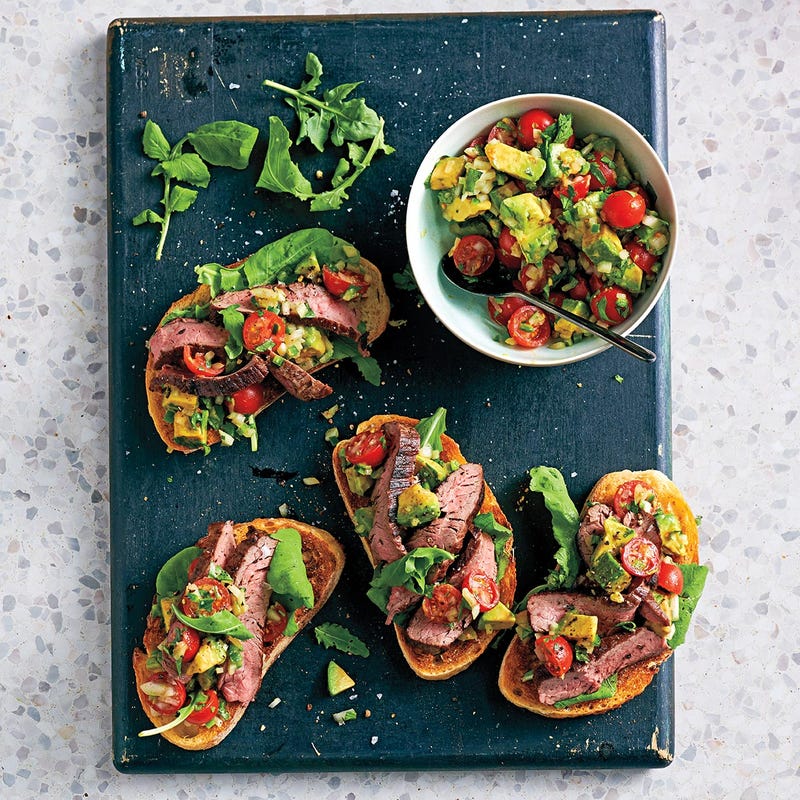 Photo of Steak on garlic bread with avocado salsa by WW