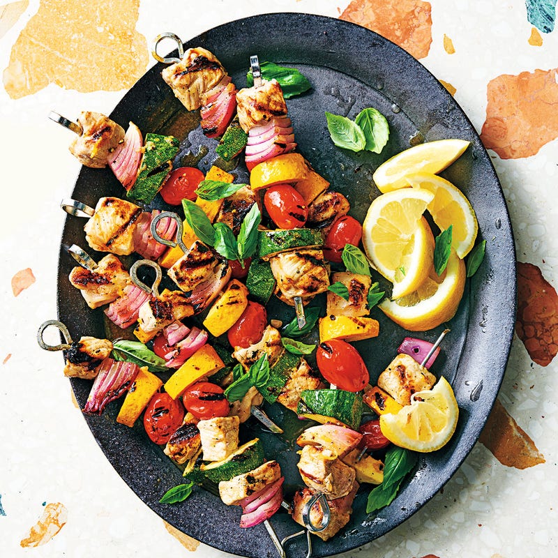 Photo of Lemon & basil pork skewers by WW