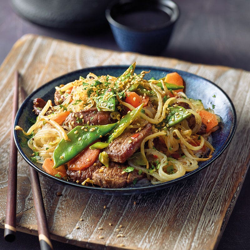 Asiatische Teriyaki-Nudeln