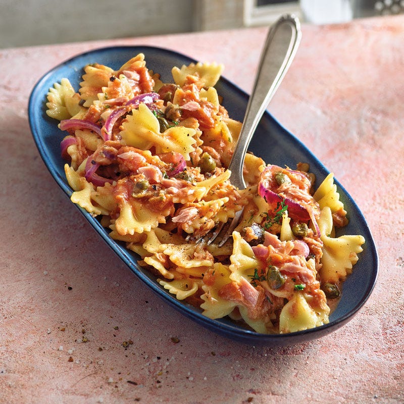 Farfalle mit Thunfisch-Kapern-Sauce