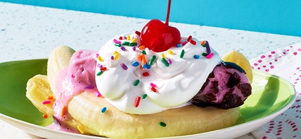 Dark Chocolate-Raspberry Banana Split
