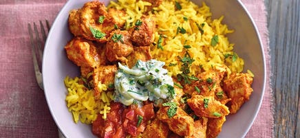 Tandoori chicken with tomato relish