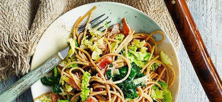 Bacon and cabbage pasta
