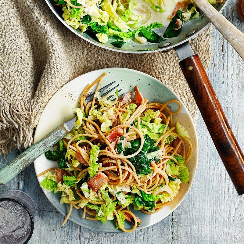 Bacon & cabbage pasta
