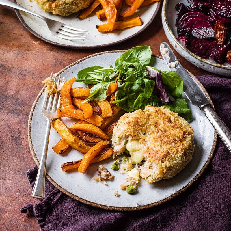 Melt-in-themiddle fish cakes