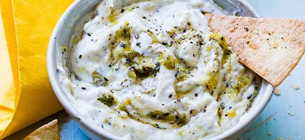 Grilled shallot dip