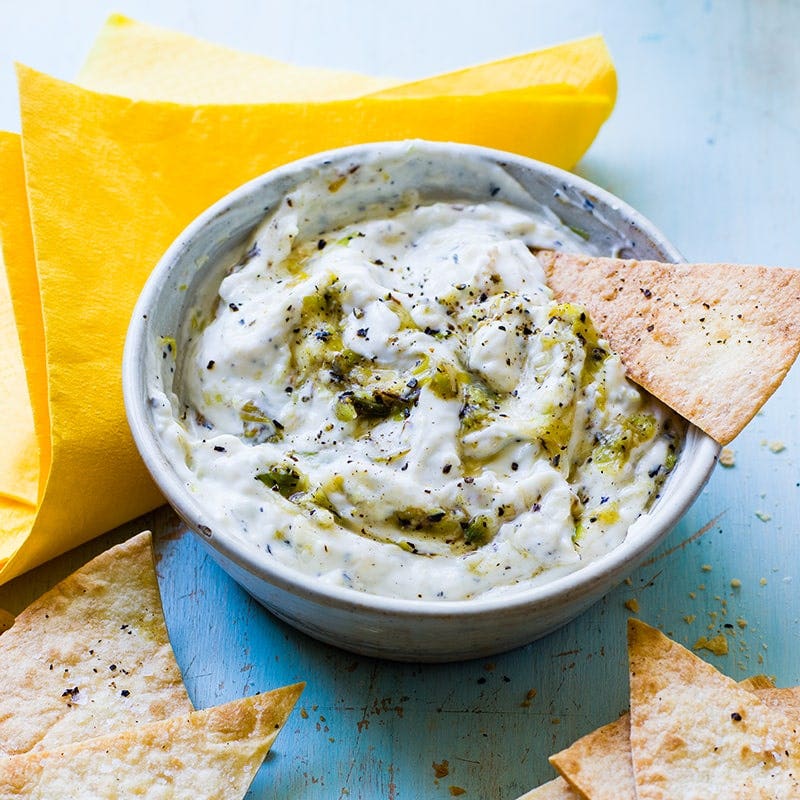 Grilled shallot dip