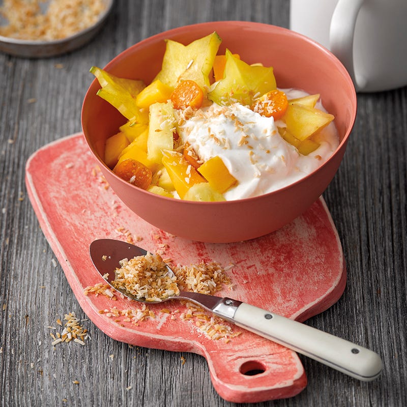 Foto van Kokoskwark met exotisch fruit door WW