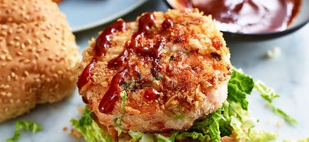 Prawn katsu burgers