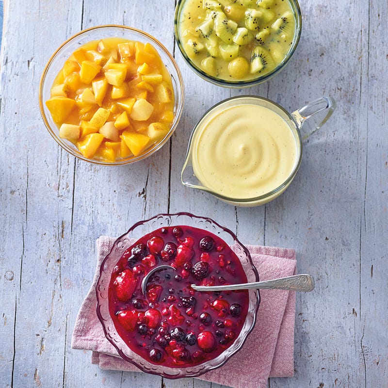 Foto van Rode vruchten met warme vanillesaus door WW