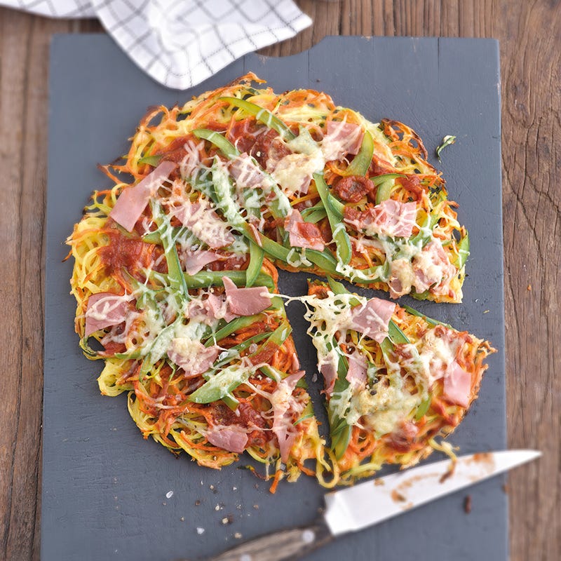 Foto van Courgette-wortelpizza door WW