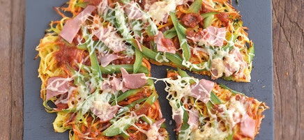 Courgette-wortelpizza