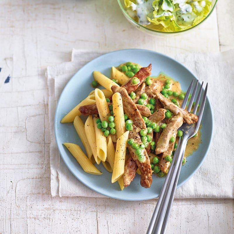Foto van Kalfsreepjes met erwten door WW