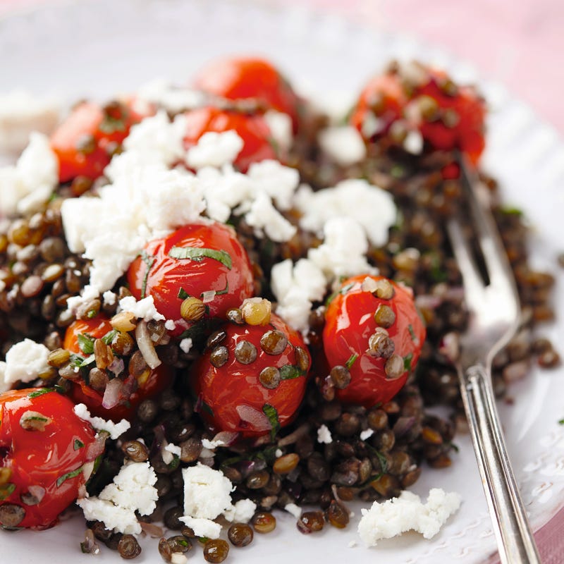 Foto van Linzen met feta en geroosterde tomaten door WW