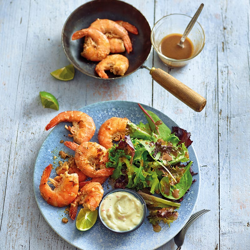 Foto van Knoflookgarnalen met chili-aioli door WW