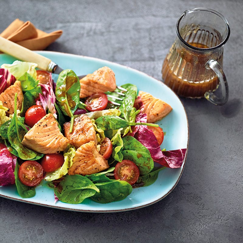 Foto van Gemengde sla met zalm door WW