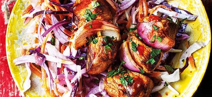 Sticky bourbon pork