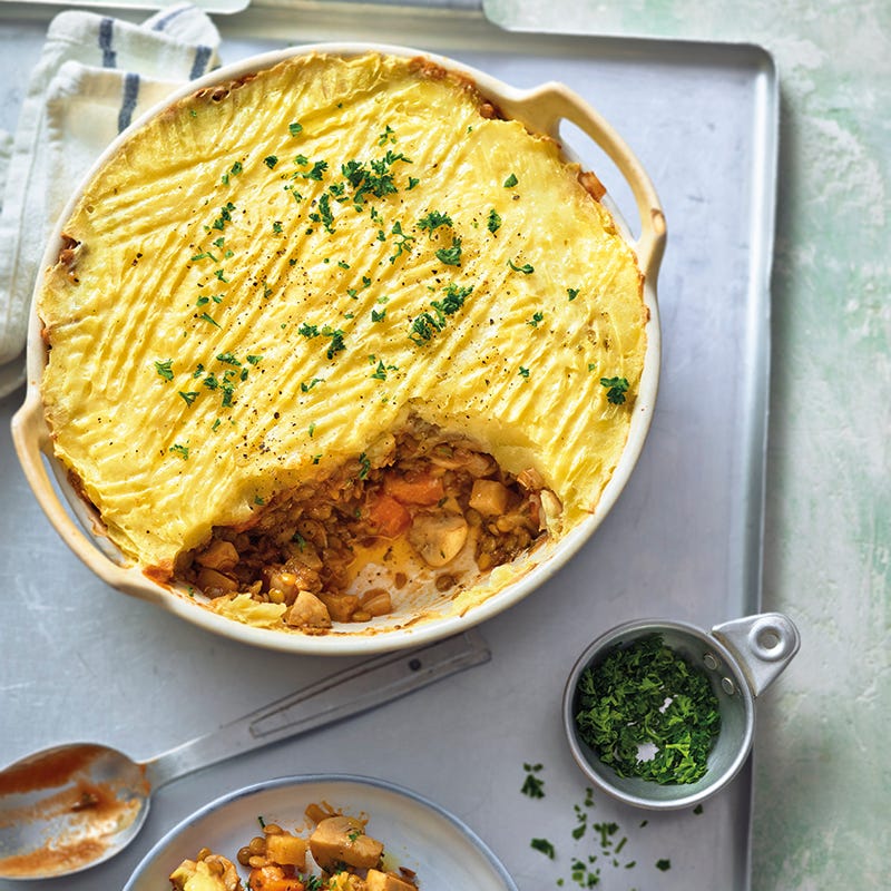 Foto van Shepherd’s pie met linzen door WW