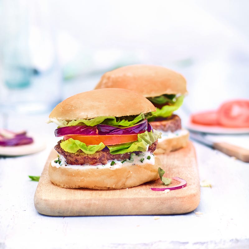 Photo de Burger et steak de haricots rouges prise par WW