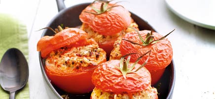 Tomates farcies au tofu et au quinoa