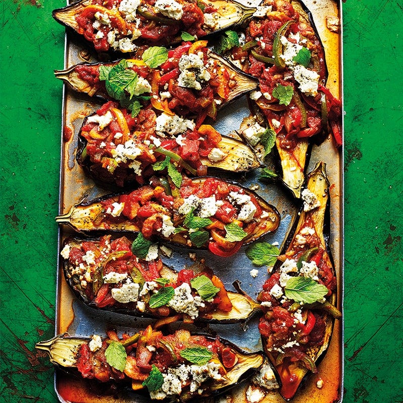 Turkish-style stuffed eggplant