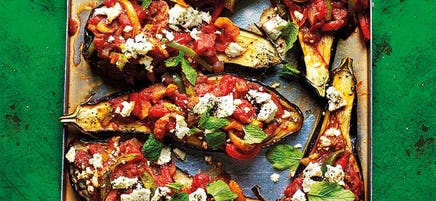 Turkish-style stuffed eggplant