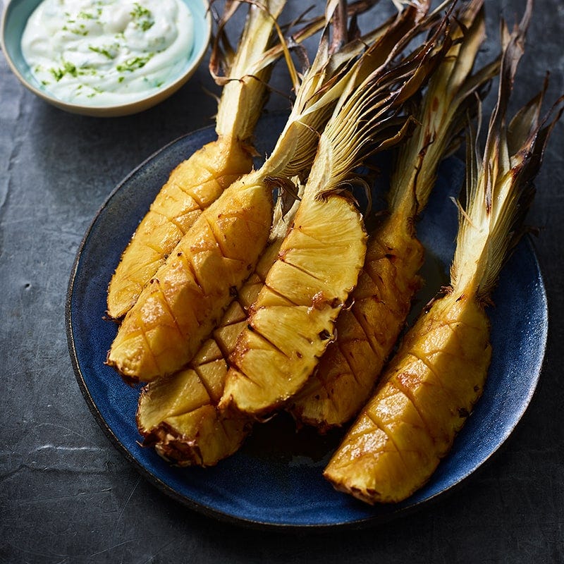 Pineapple and rum wedges