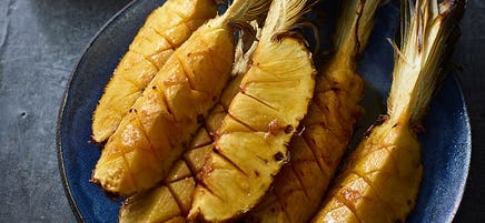 Pineapple and rum wedges