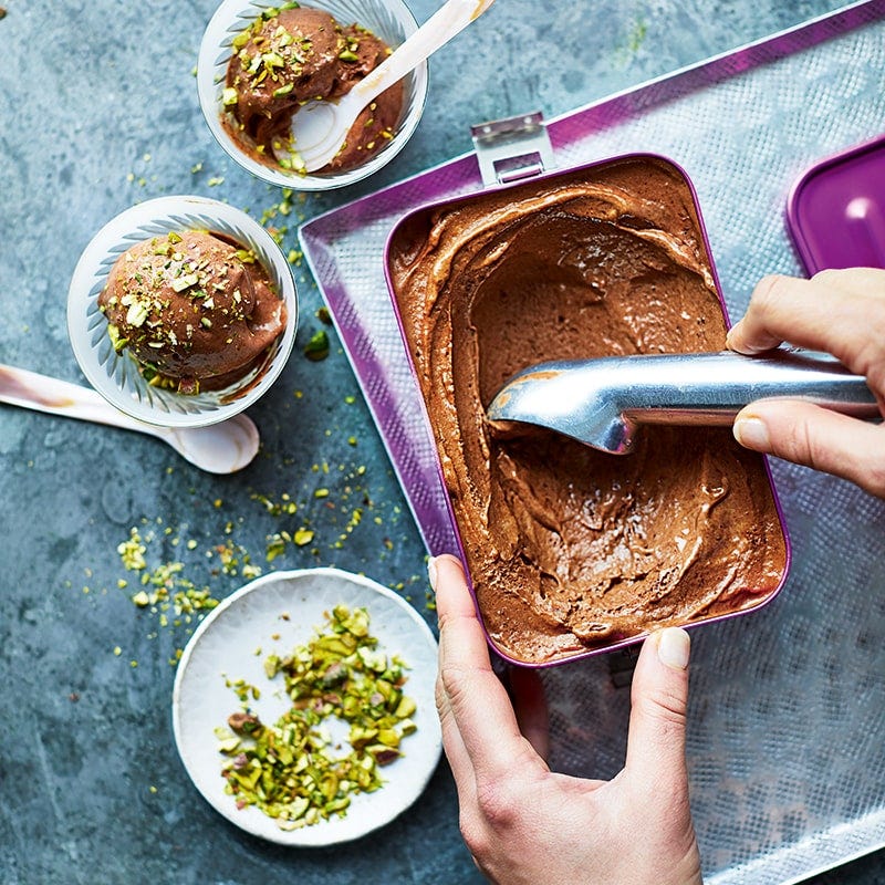 Cacao and banana 'ice-cream'