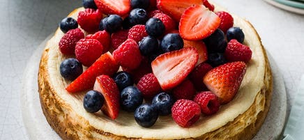 Baked vanilla cheesecake