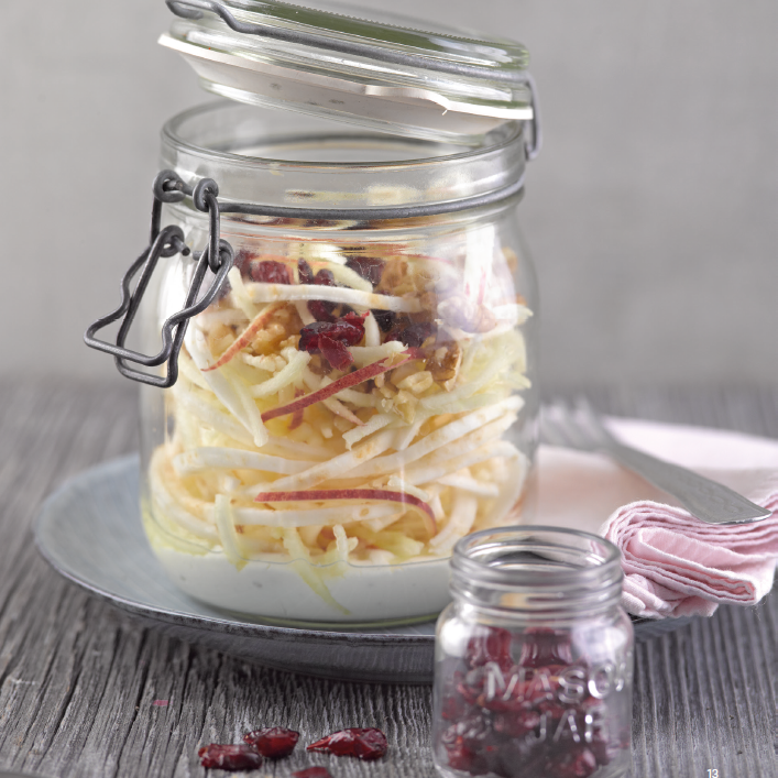 Salade Waldorf en bocal
