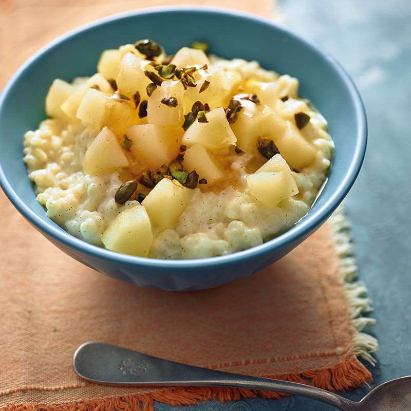 Foto van Rijstepap met vanilleperen en pistachenoten door WW