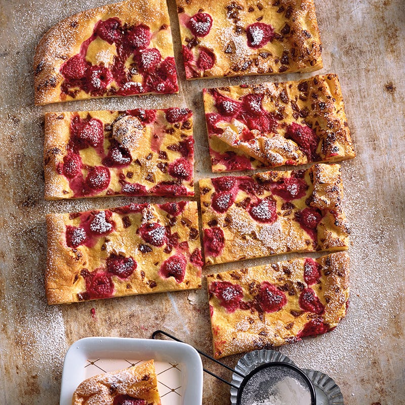Foto van Ovenpannenkoek met chocolade en frambozen door WW