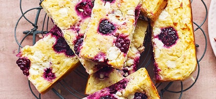 Blackberry & lemon blondies