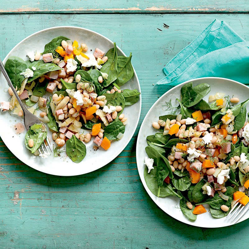 Photo of White beans with spinach, ham, and goat cheese by WW