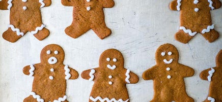 Biscuits bonshommes de Noël au pain d'épices