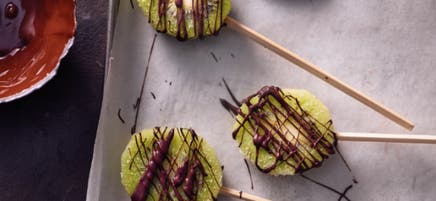 Kiwi-ijsjes met chocolade