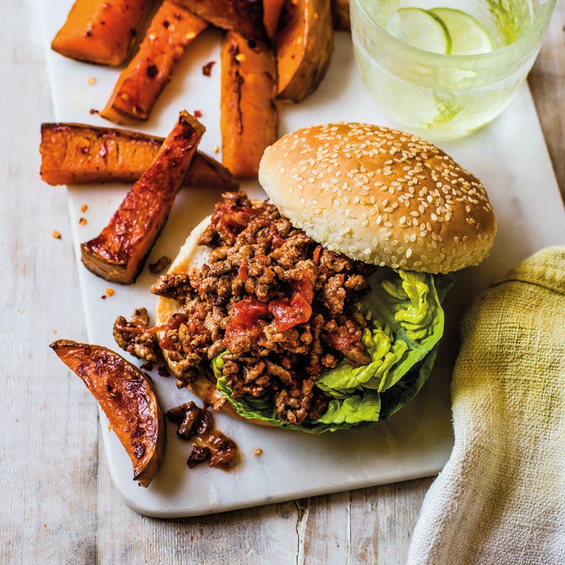 Sloppy Joes mit Kürbiswedges