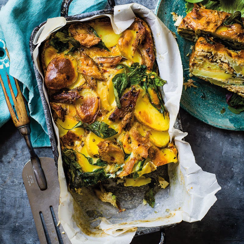 Frittata mit geräucherter Makrele