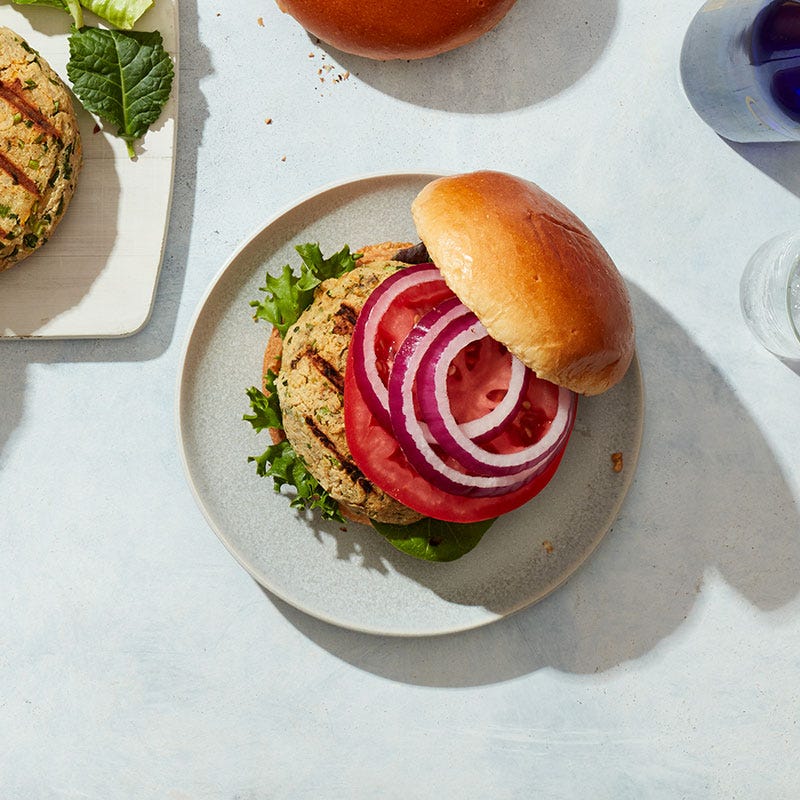 Chickpea and brown rice burgers