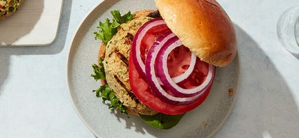 Chickpea and brown rice burgers