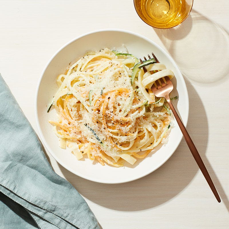 Photo of Tri-colour fettucine alfredo by WW