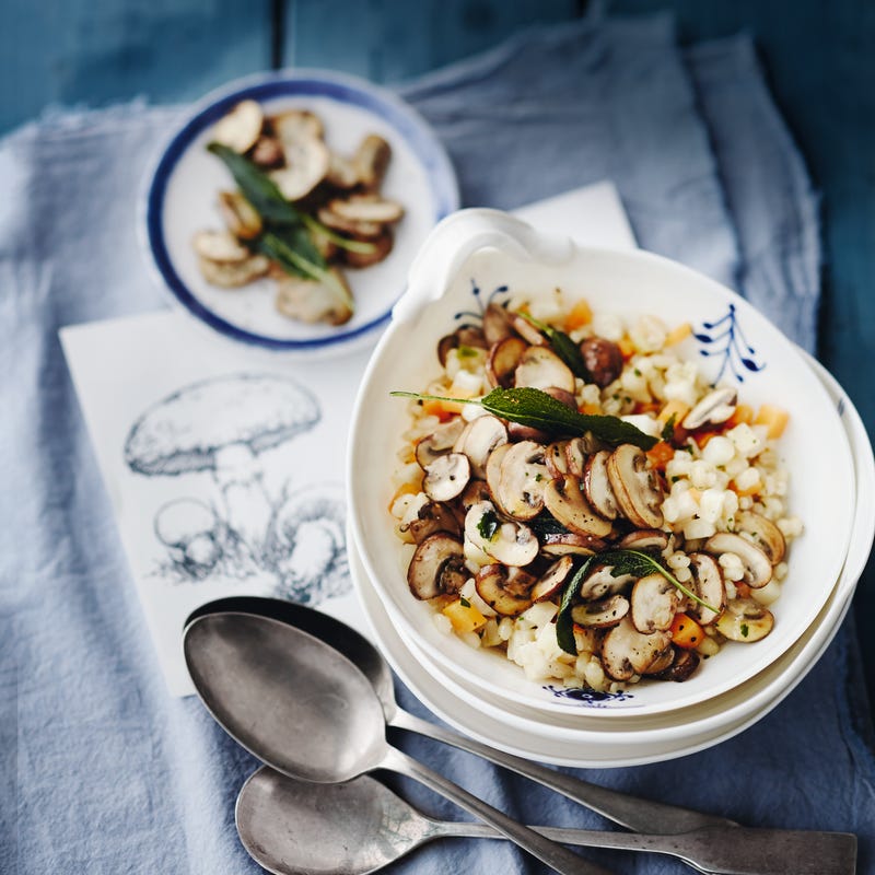 Foto van Parelgortrisotto met saliechampignons door WW